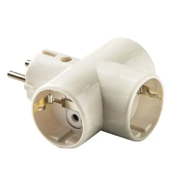 Adaptador tripl.schuko | Resistente al Agua IPX7