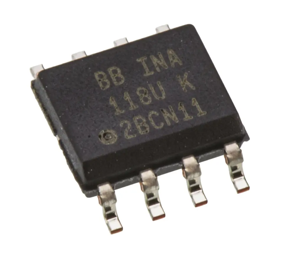 Amplificador de Instrumentación, INA118U, 125μV Offset, 800kHz 73dB CMRR, SOIC, 8-Pines Texas Instruments