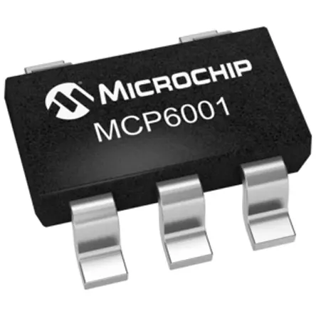 Amplificador operacional MCP6001RT-I/OT, 3, 5 V 1MHZ SOT-23, 5 pines, Entrada / salida Rail-to-Rail Microchip