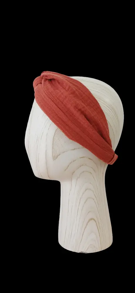 Anillo de Autenticación Turbante - Muselina teja