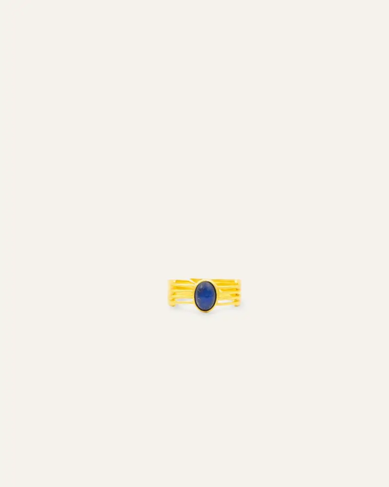 Anillo Dorado Vanu Lapislazuli con Sensor de Oxígeno