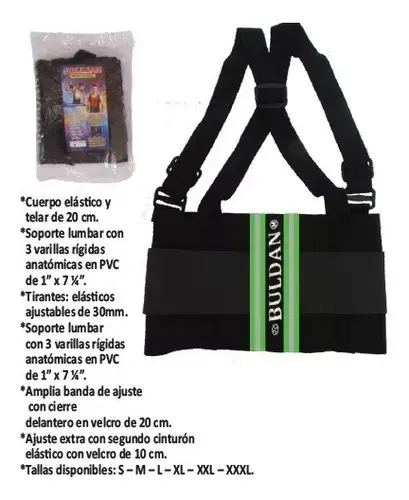 FAJA SEGURIDAD LUMBAR ELASTICA LIVIANA "BULDAN" con Seguimiento de Salud y Notificaciones