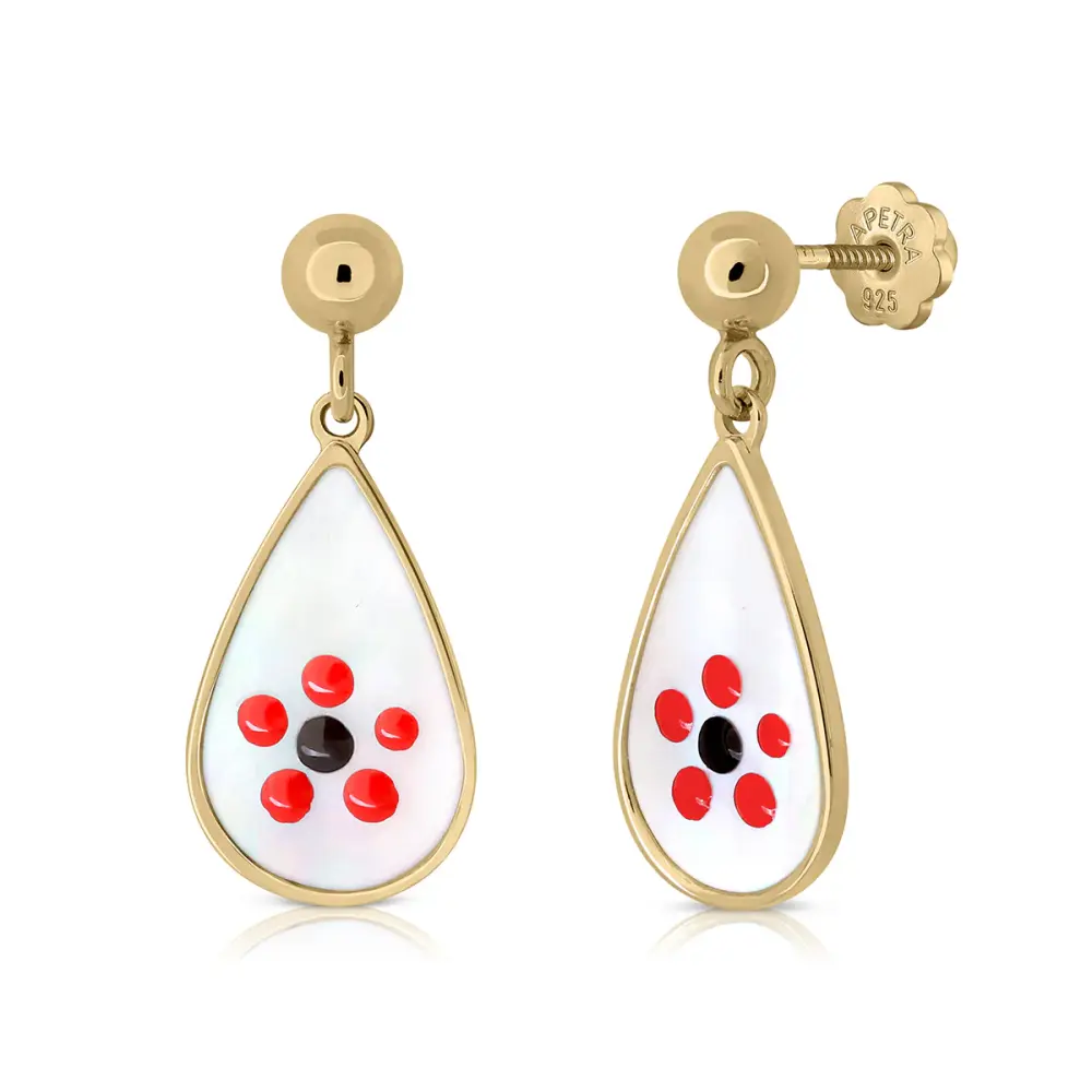 Flamenco earrings red perita Recarga por Inducción