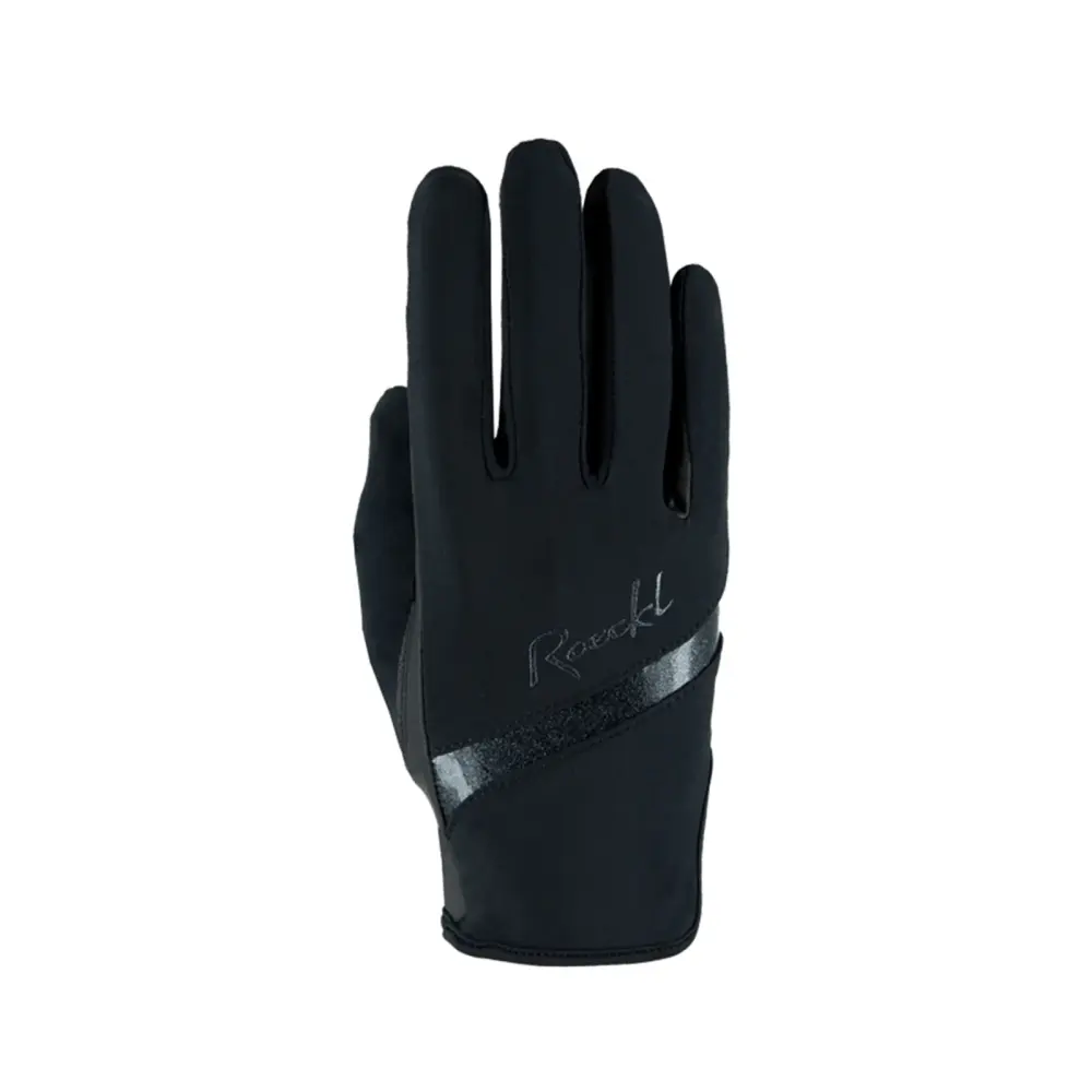 Guantes de Equitación Lorraine Ébano 7 con Seguimiento de Salud y Notificaciones