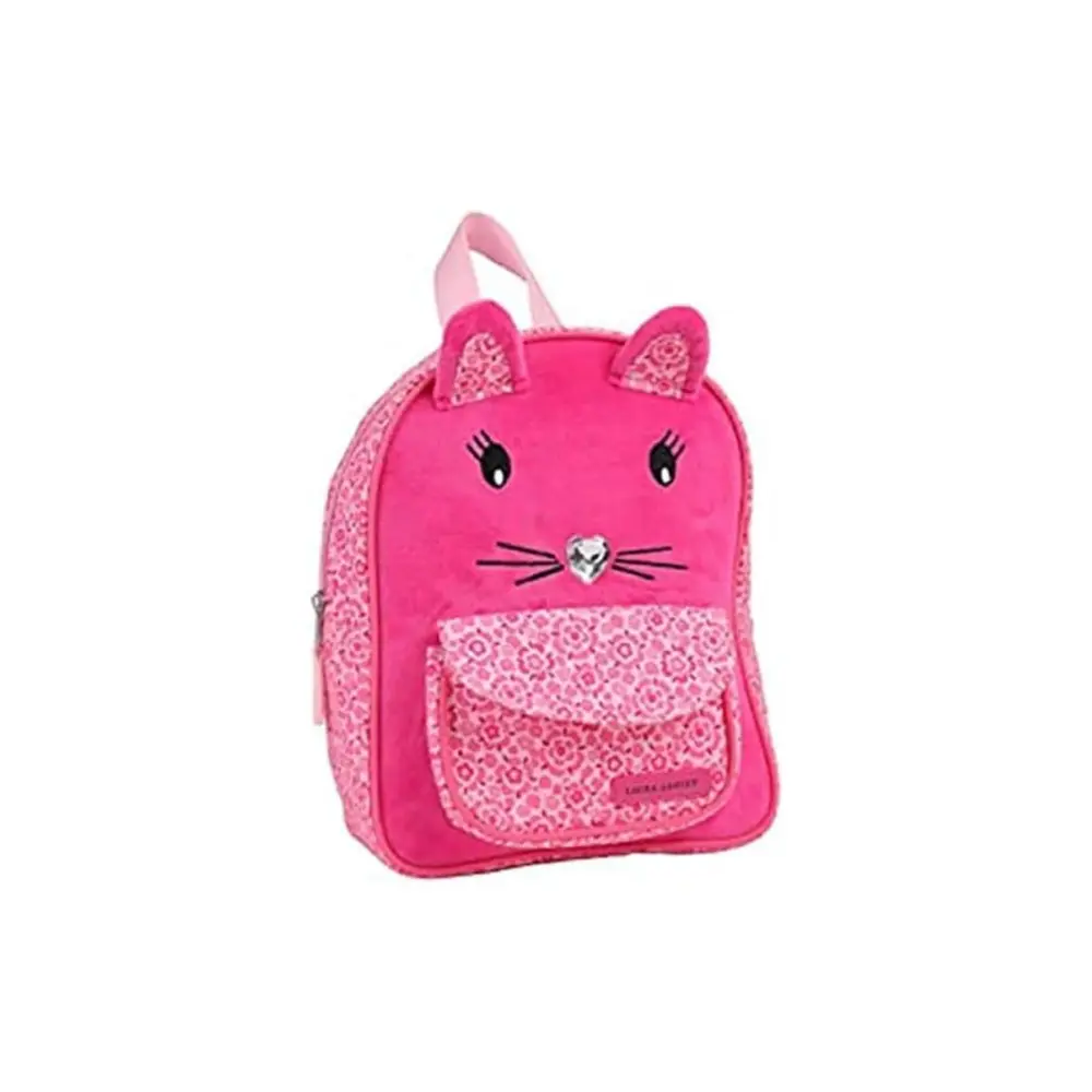 Laura Ashley- Mochila de gatita rosa con Cargador Inalámbrico