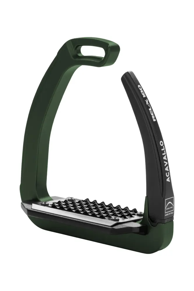 Rel-X 180 Estribos Huntergreen Talla única en Titanio Pulido