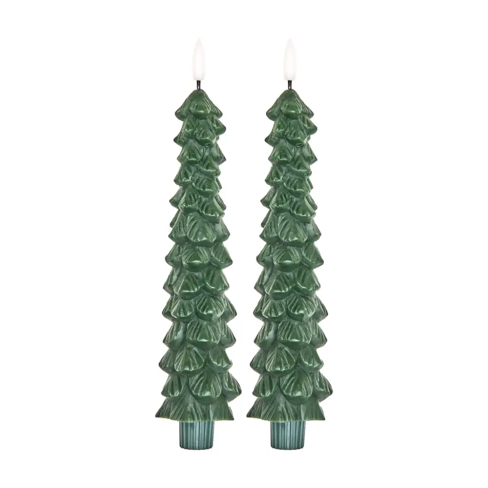 Set de 2 Bougies LED - Tree en Titanio Pulido