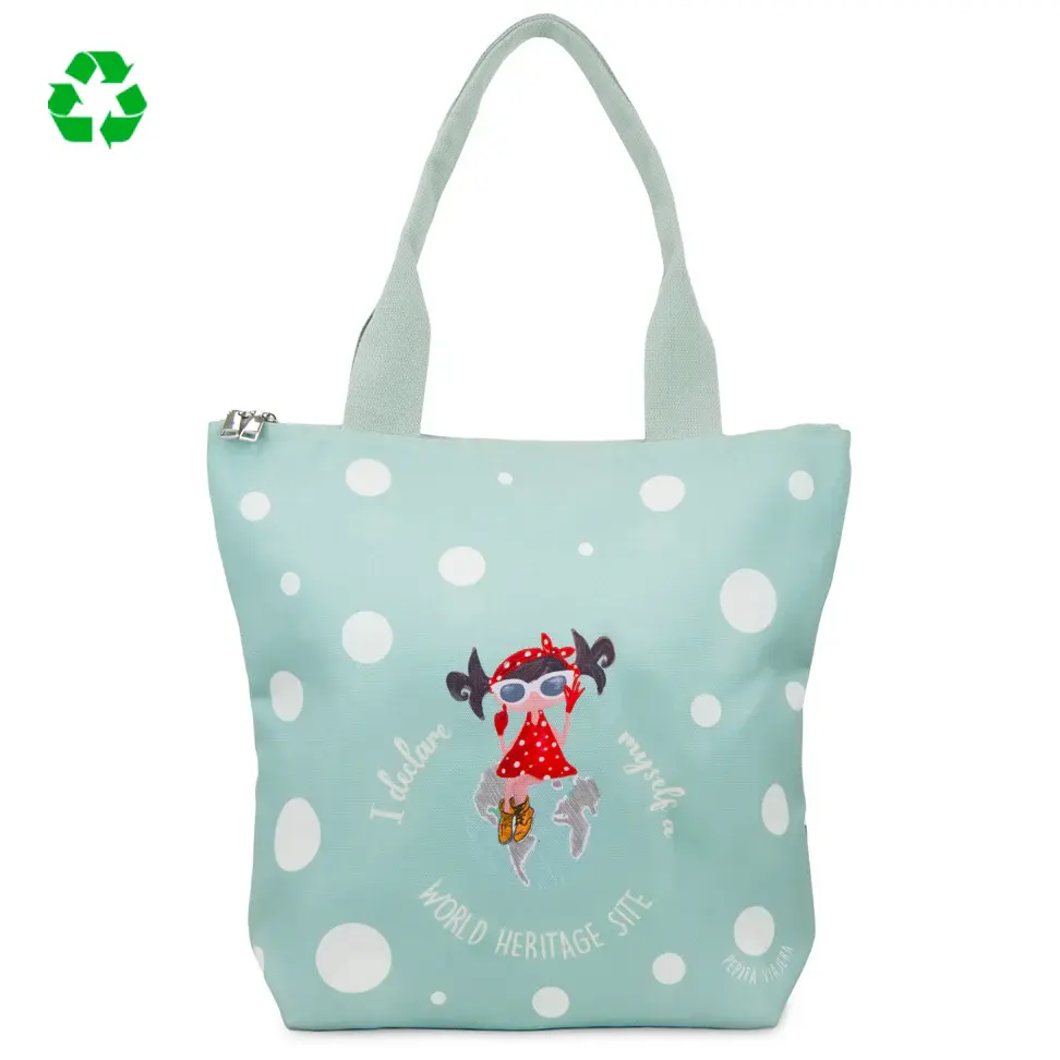Tote bag Patrimonio de la Humanidad Verde en Inglés - Compatible con iOS y Android