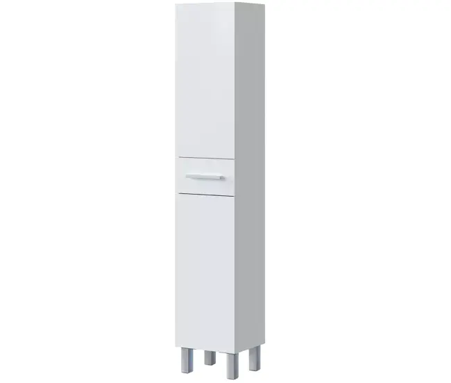 Columna de Baño Athena con 2 Puertas y 1 cajón Color Roble o Blanco 182x35x31 cm