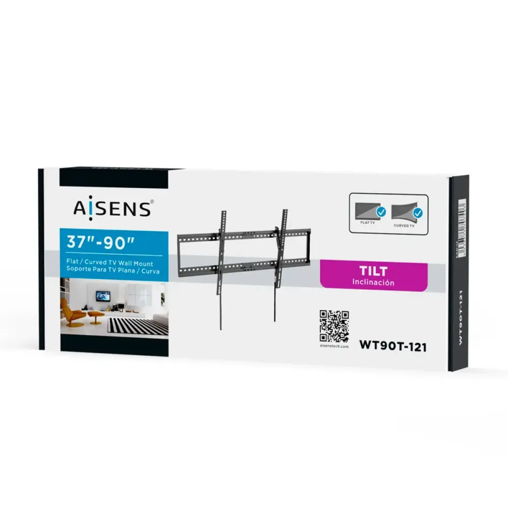 Soporte de TV Aisens WT90T-121 37''-90'' inclinable negro