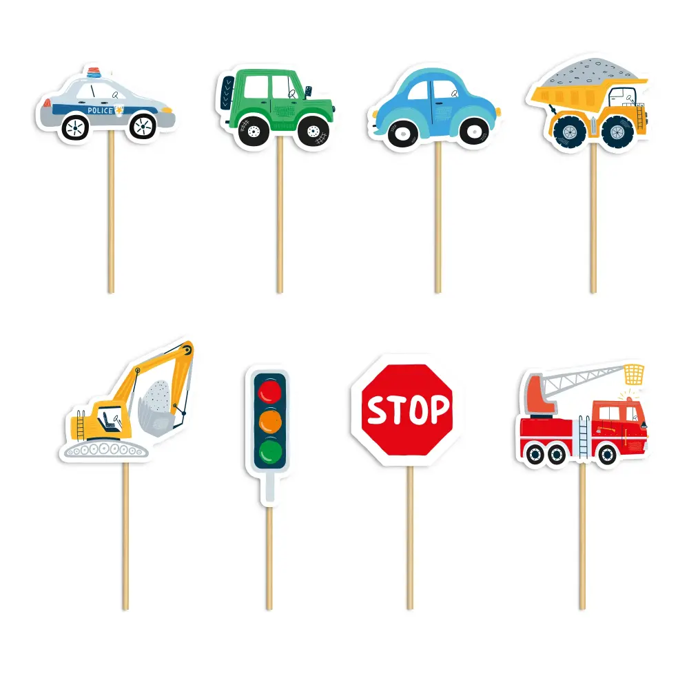 Cake toppers Cars 8 uds. depositar