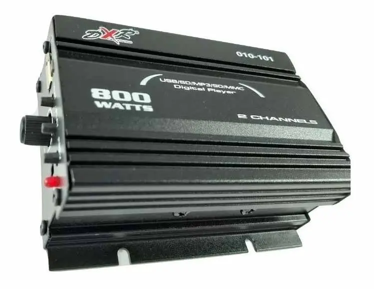 AMPLIFICADOR AUTOMOTRIZ 2C. 800 W NEGRO RADOX 010-101