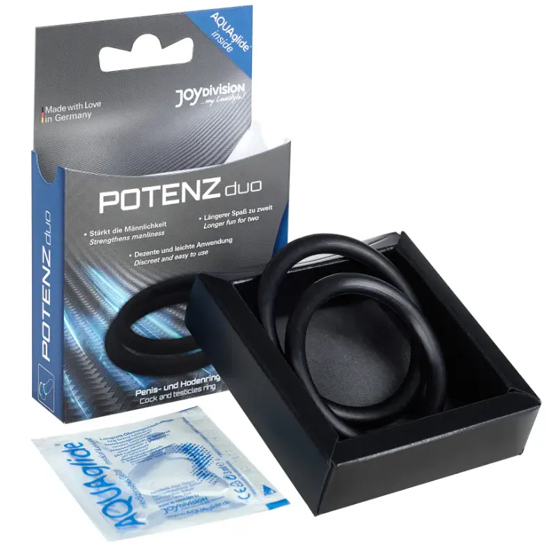 Anillos Potenciadores Erección Duo Talla M Negro - Potenzduo