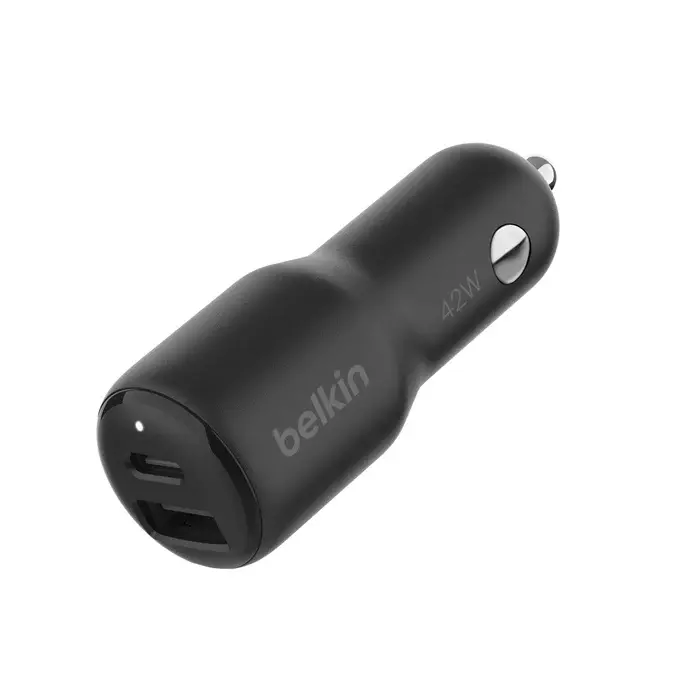 Cargador para auto gemelo de 42 W - 25 W USB-C PD PPS + 12 W USB- de Belkin