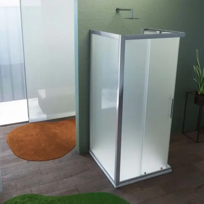 Panel fijo para caja de ducha Minerva Cristal Opaco cm 80