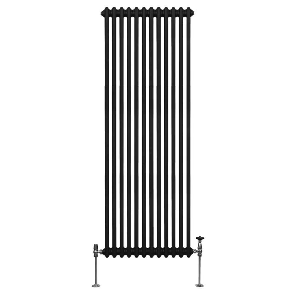 Radiador típico vertical de 2 columnas - 1800 x 562mm - negro