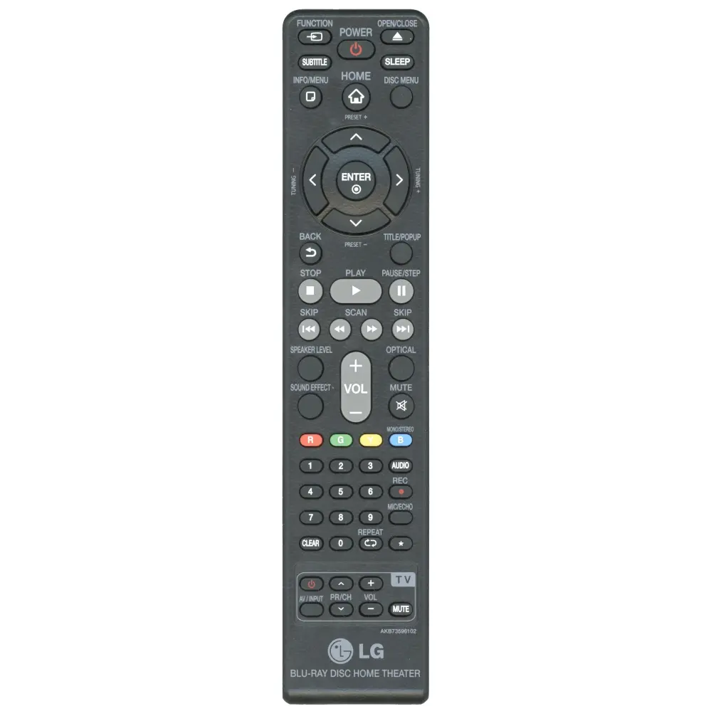 Control remoto para cine en casa con Blu-ray LG AKB73596102 Compatible con Google Home