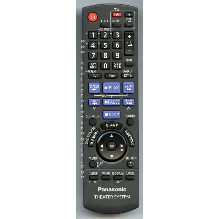 Control remoto para cine en casa Panasonic N2QAYB000359 con 2 Altavoces Satélite