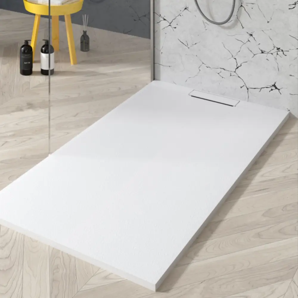 Plato de ducha Maiya 70x140 blanco en mineralmármol