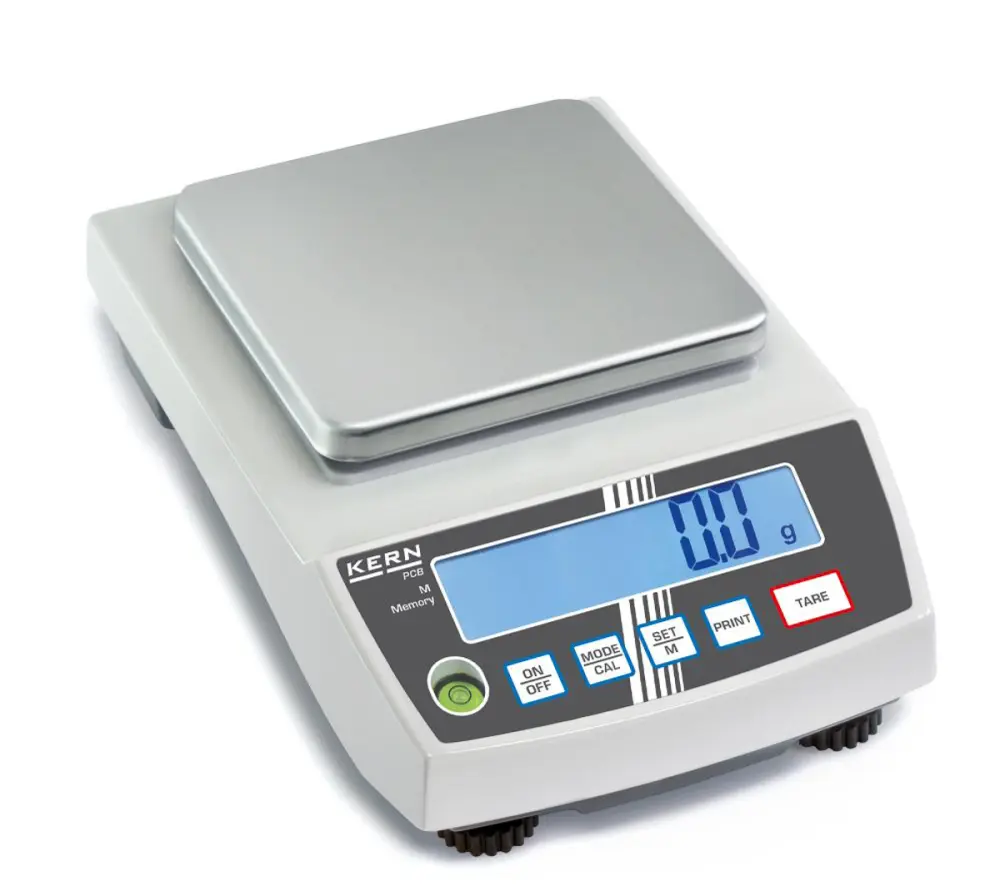 Balanza Kern PCB 1000-2, calibrado RS, de 1kg, rerespuesta 0,01 g, conteo de piezas, RS232