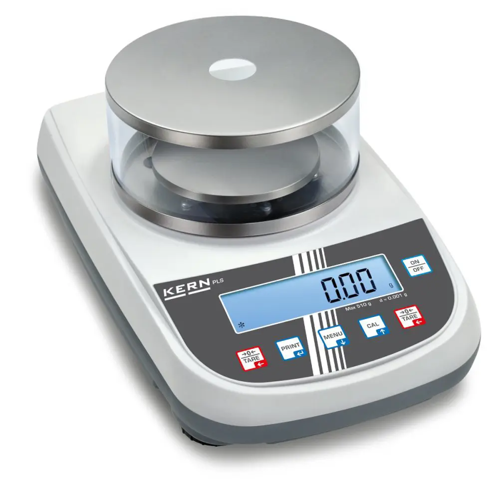 Balanza Kern PLS 720-3A, calibrado RS, de 720g, rerespuesta 0,001 g, conteo de piezas, RS232