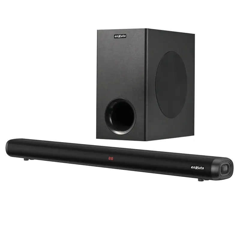 Barra de Sonido con Subwoofer Bluetooth, 1.600 Watts – BSENX29160 – ENXUTA con Sensibilidad de 88 dB
