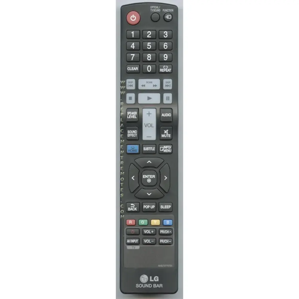 Control remoto de la barra de sonido LG AKB73775701 | Impermeable IPX5 |