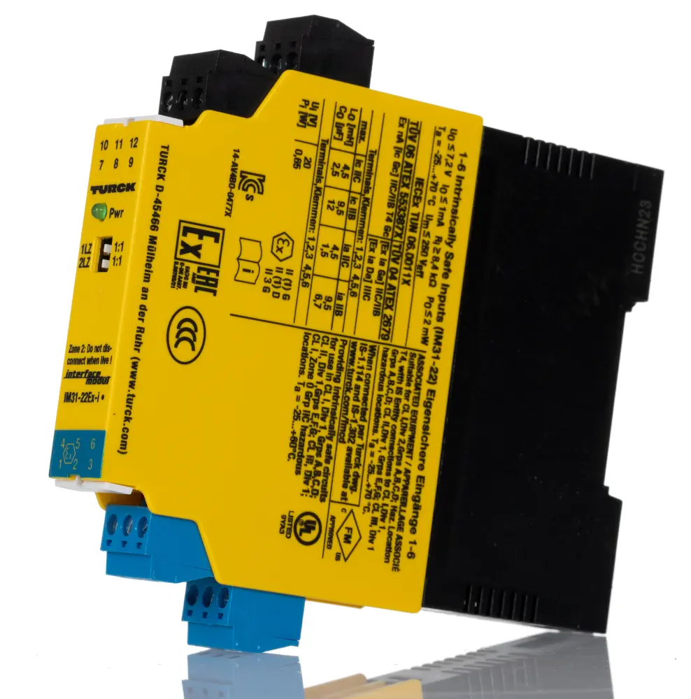 Aislador galvánico Turck de 2 canales, 20 → 250V ac, entrada Corriente, Tensión, salida Corriente, certif. ATEX, | IM3...