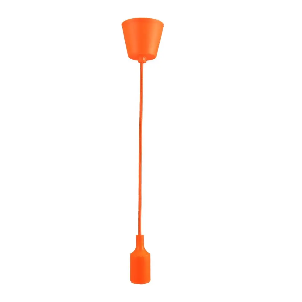 Lampara colgante base, cable y portamparas naranja E27 para Portátiles de 15 Pulgadas