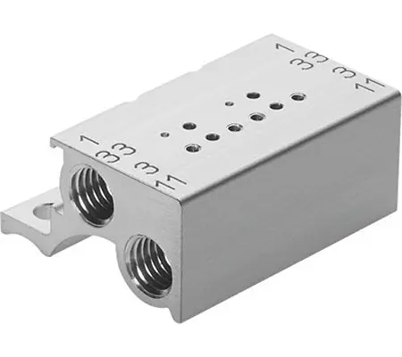 Bloque colector, Festo, 2 Estaciones , M7, Aleación de Aluminio | MHP1-PR2-3