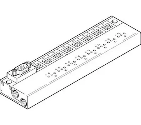 Bloque colector, Festo, 10 Estaciones , M7, Aleación de Aluminio | MHP1-PR10-3-PI-D25
