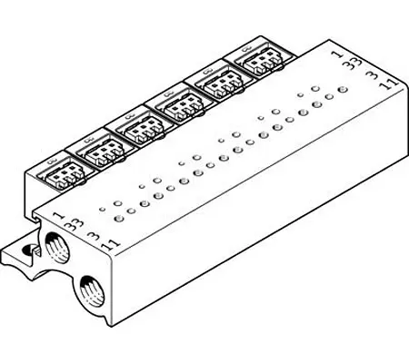 Bloque colector, Festo, 10 Estaciones , M7, Aleación de Aluminio | MHP1-PR10-3-PI