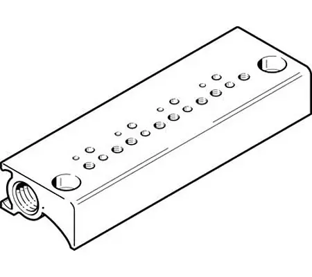 Bloque colector, Festo, 8 Estaciones , M7, Aleación de Aluminio | MHP1-P8-2