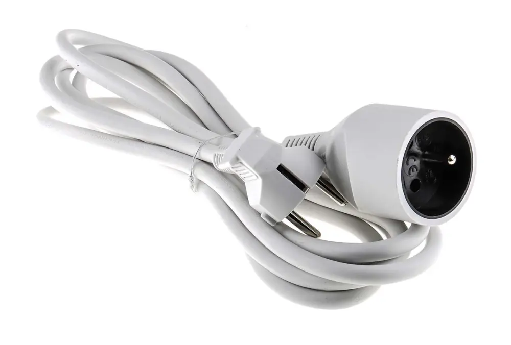 Regleta de enchufes , long. cable 3m, 1 toma Tipo E - francés, 230 V ac, 16A