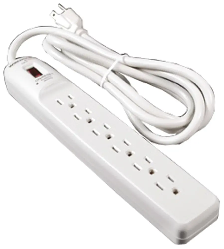 Regleta de enchufes Wiremold, con interruptor, long. cable 1.8m, 6 tomas NEMA 5-15R, 120 V, 15A | PR610N