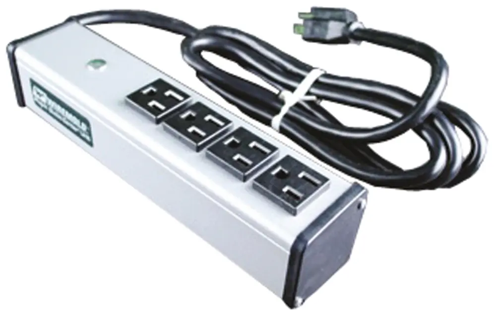 Regleta de enchufes Wiremold, long. cable 4.6m, 4 tomas NEMA 5-15R, 120 V, 15A