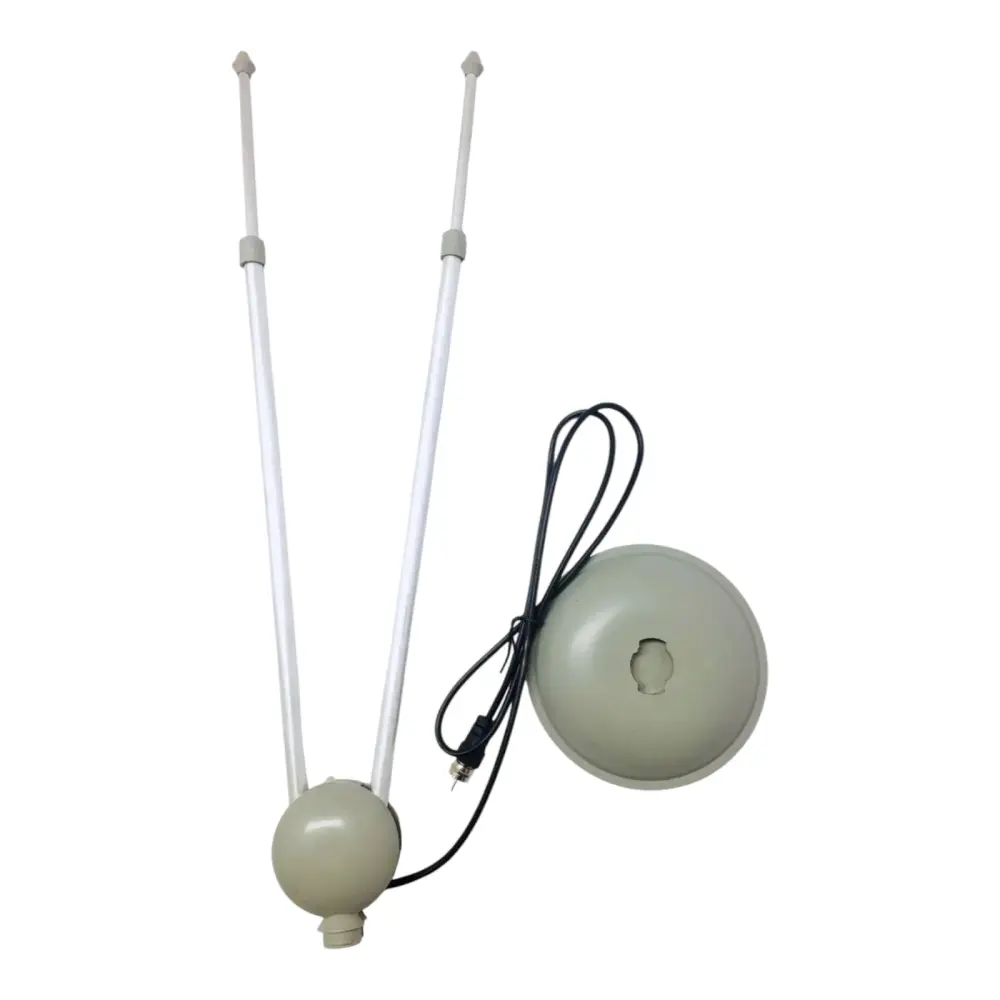 Compatible Universal Antena TV Gris de Aluminio con Base