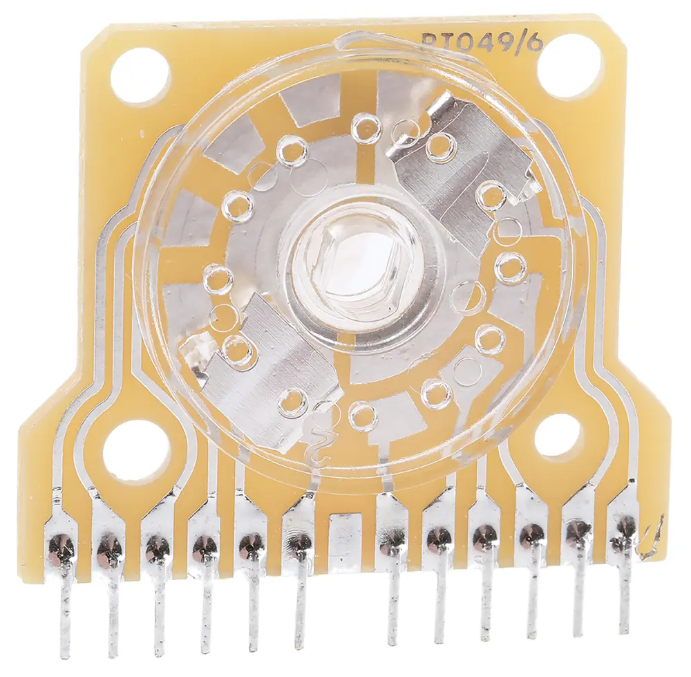 Interruptor giratorio de oblea, 5 vías, 250 V ac, 250V dc | PT602-003 Lorlin