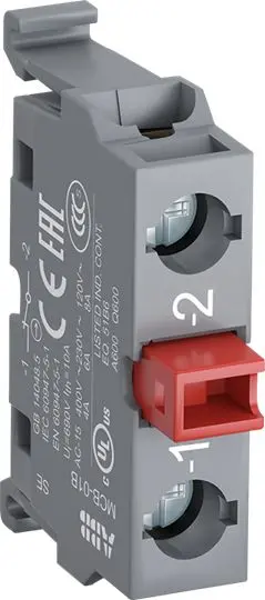 Bloque de contactos ABB 1SFA611610R2110 MCB-01BG, 1 NA + 1 NC, 690V, terminal Roscado