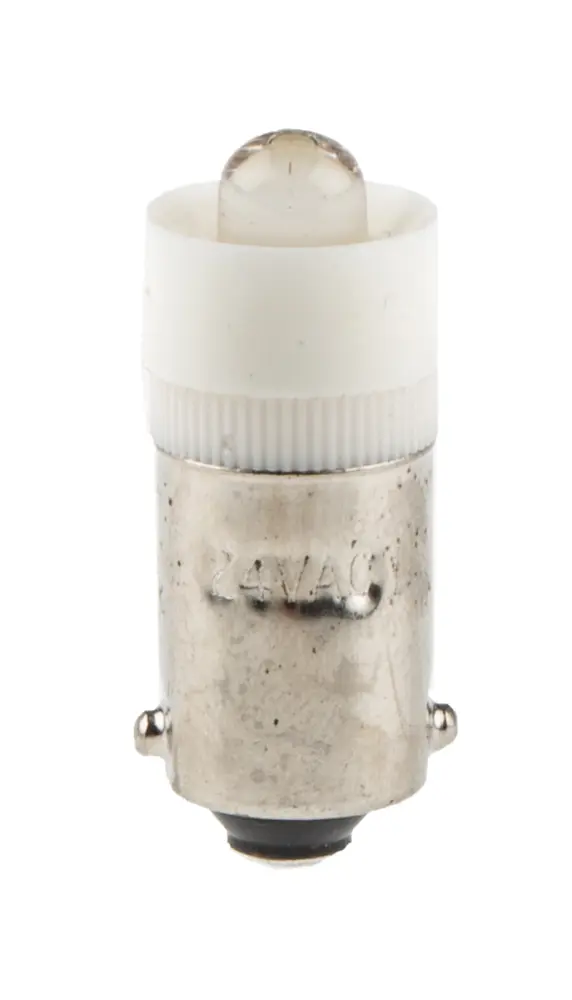 Bombilla para piloto luminoso LED JKL Components Blanco, 24V ac/dc / 20mA, 7000mcd, 30 °, casquillo BA9s, Ø 9.6mm | LE-B...