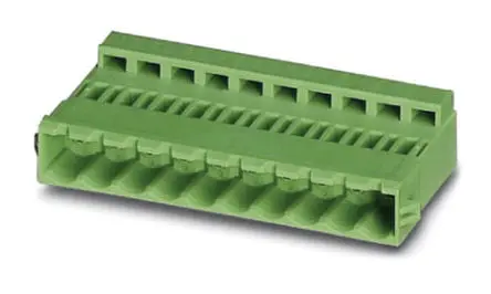 Borne enchufable para PCB Hembra Phoenix Contact de 15 vías, paso 5.08mm, 12A, de color Verde, terminación Tornillo | 18...