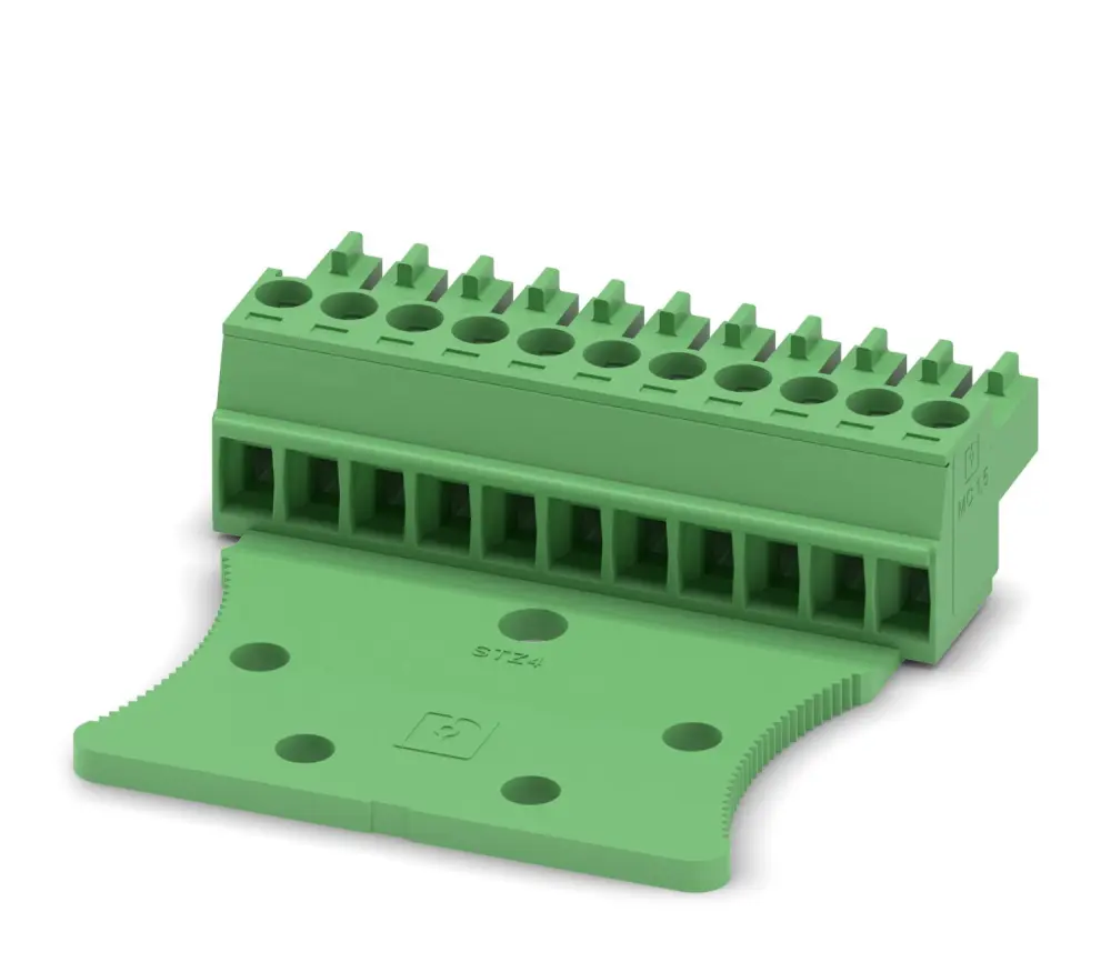 Borne enchufable para PCB Hembra Phoenix Contact de 11 vías, paso 3.5mm, 8A, de color Verde, terminación Tornillo | 1768907