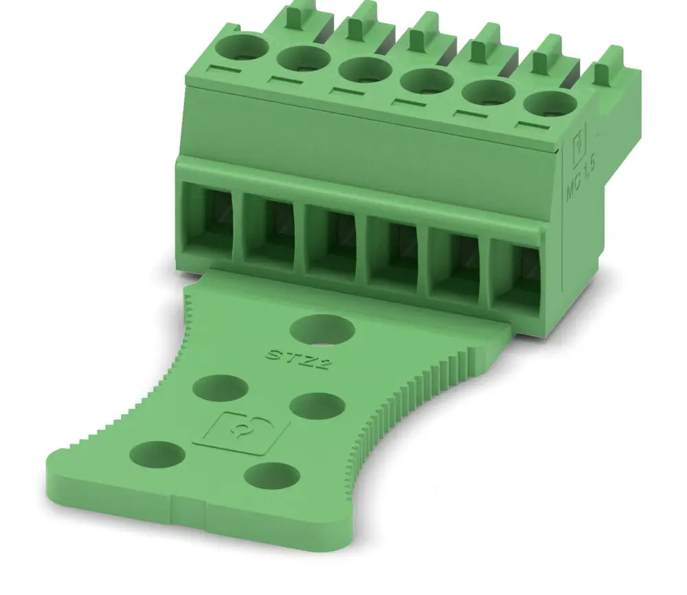 Borne enchufable para PCB Hembra Phoenix Contact de 6 vías, paso 3.5mm, 8A, de color Verde, montaje de cable, | 1767610