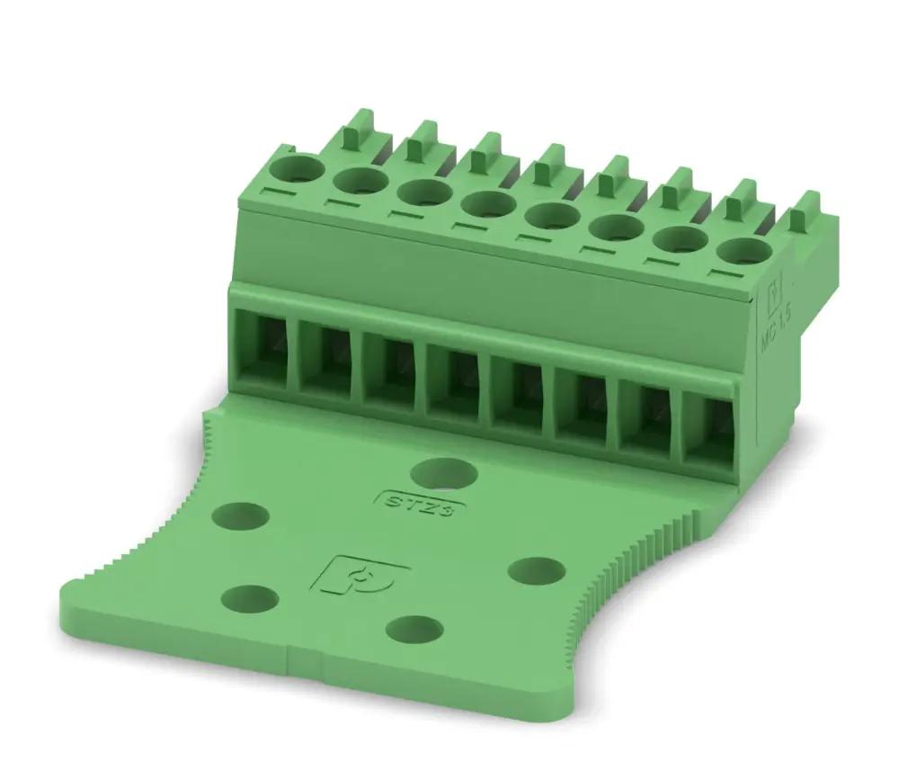 Borne enchufable para PCB Hembra Phoenix Contact de 8 vías, paso 3.5mm, 8A, de color Verde, terminación Tornillo | 1765599