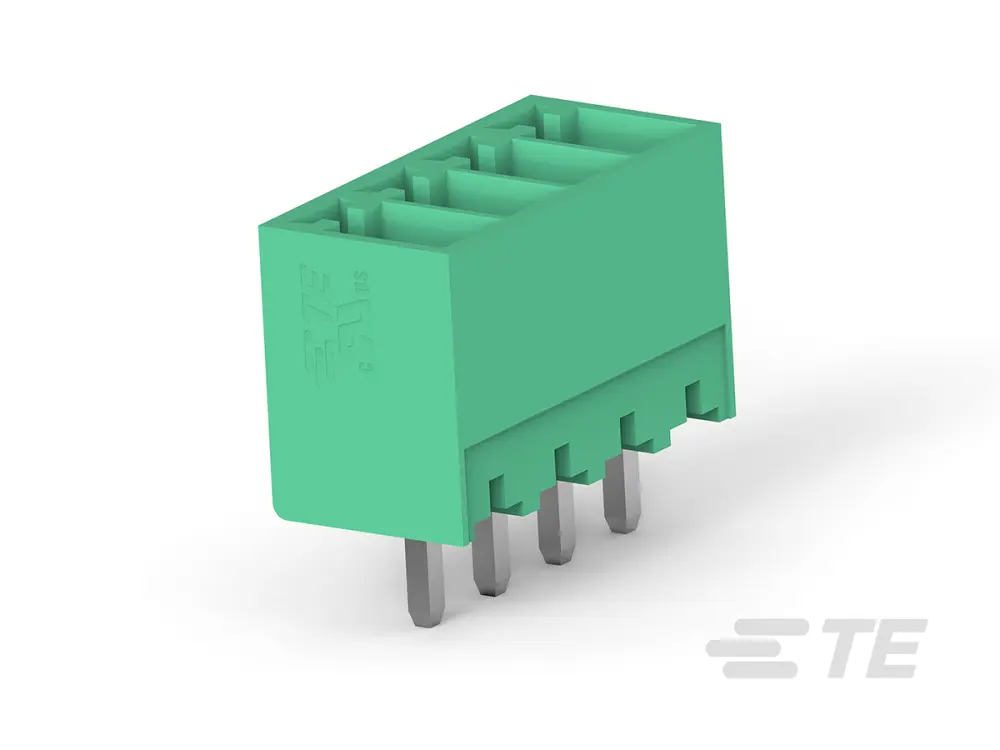 Borne para PCB Macho TE Connectivity de 10 vías, paso 3.5mm, 10A, de color Verde, montaje Montaje en orificio pasante, | ...