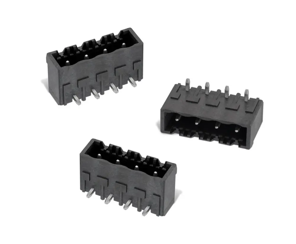 Conector macho para PCB Ángulo recto Wurth Elektronik serie WR-TBL de 6 vías, 1 fila, paso 5.08mm, para soldar, Montaje ...