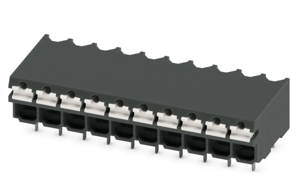 Borne para PCB Phoenix Contact, paso 3.5mm, 13.5A, de color Negro, montaje Montaje en orificio pasante, terminación | 182...