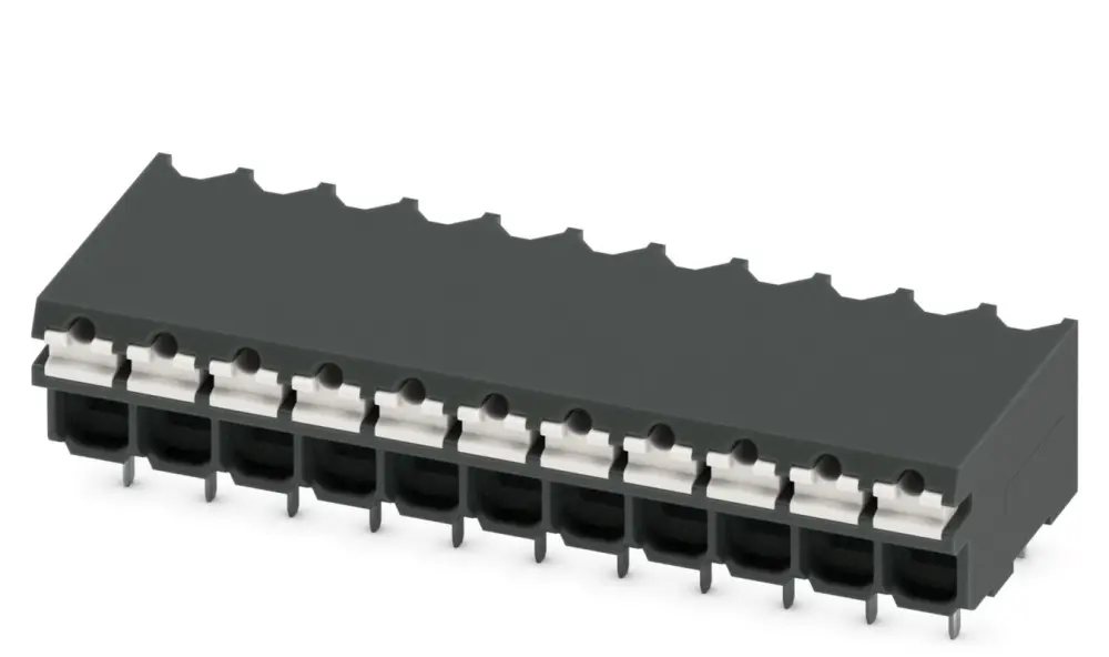 Borne para PCB Phoenix Contact, paso 3.5mm, 13.5A, de color Negro, montaje Montaje en orificio pasante, terminación | 182...