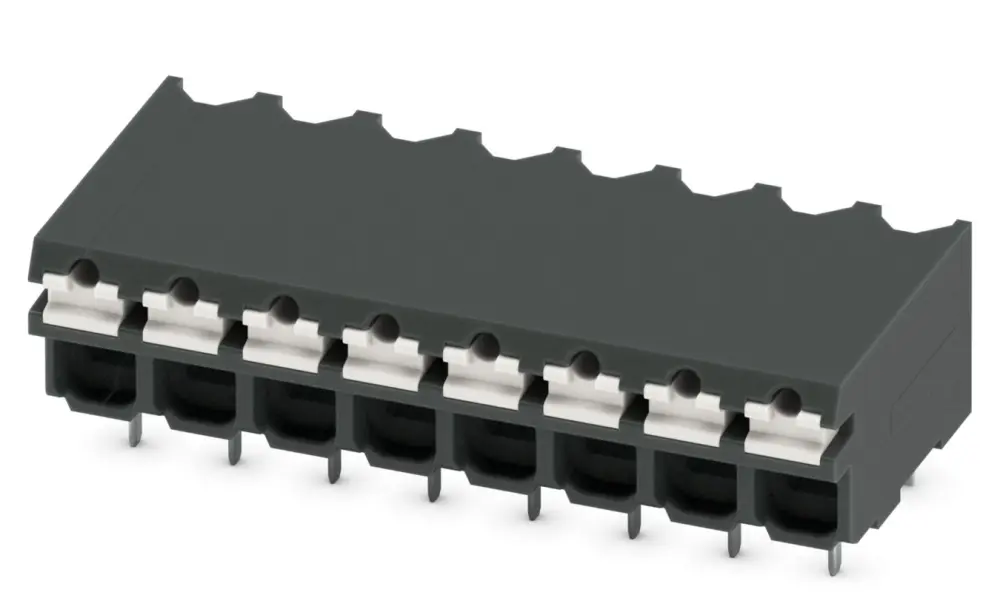 Borne para PCB Phoenix Contact, paso 3.81mm, 13.5A, de color Negro, montaje Montaje en orificio pasante, terminación | 18...