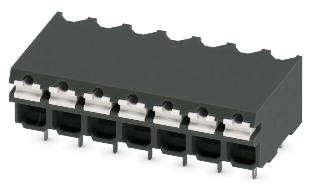 Borne para PCB Phoenix Contact, paso 3.81mm, 13.5A, de color Negro, montaje Montaje en orificio pasante, terminación | 18...